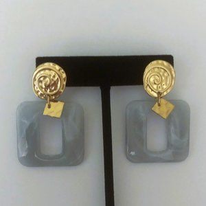 Marbled Dangle Earrings